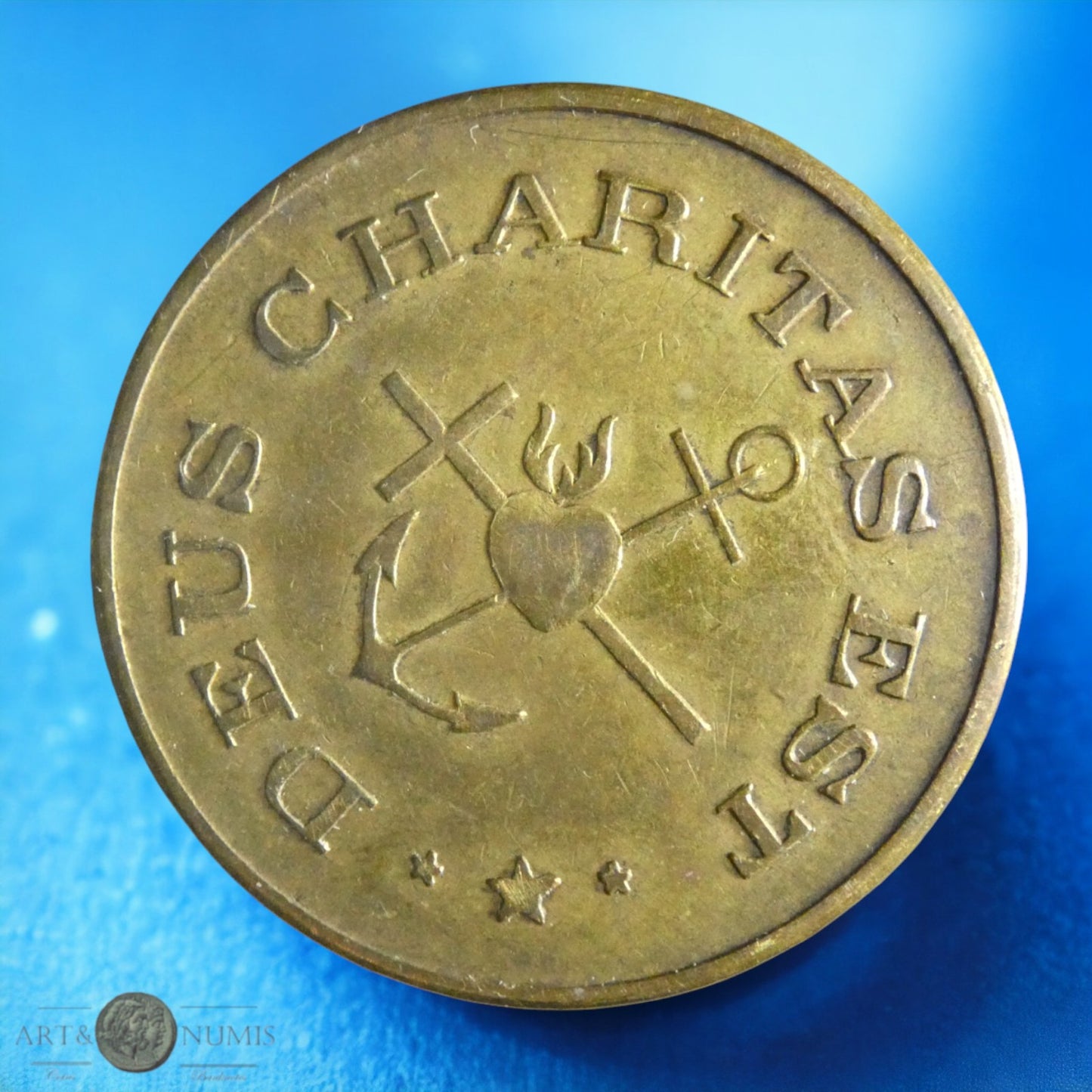 BELGIQUE - Jeton - Token - 1 Franc "Frères de la charité", Laiton
