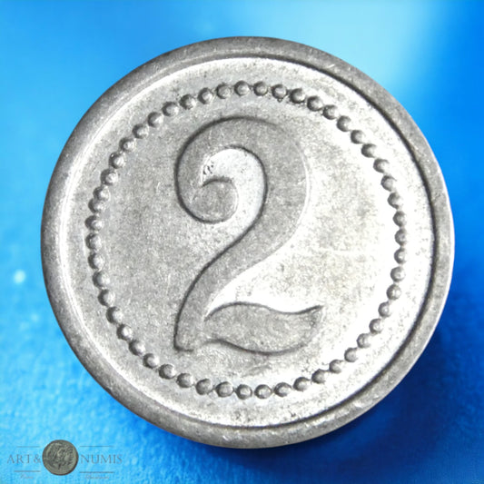 BELGIQUE - Jeton - Token - 2 Cents La Fraternelle Mouscron, Aluminium