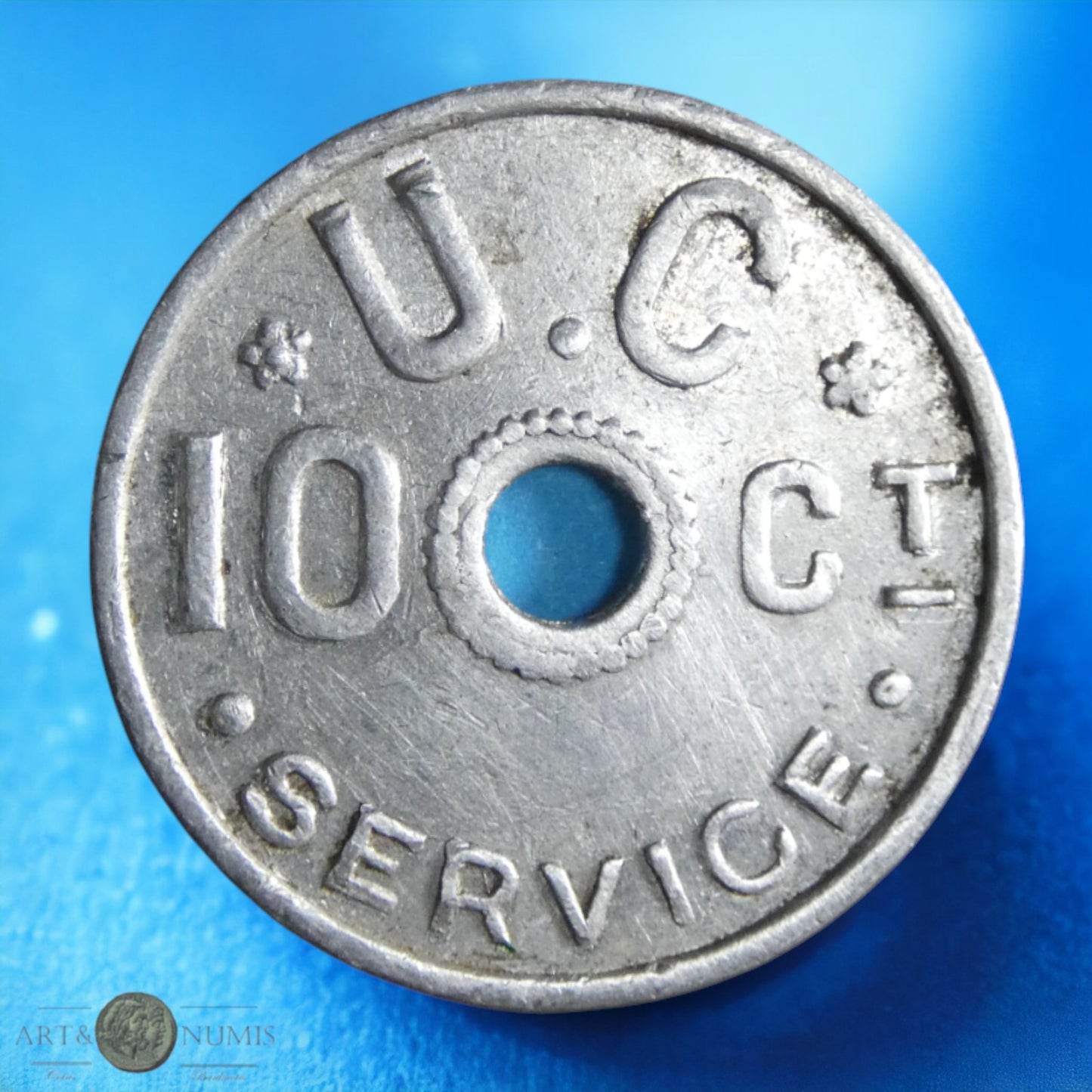 BELGIQUE - Jeton - Token - 10 Cents Union coopérative ouvrière de Liège, Aluminium