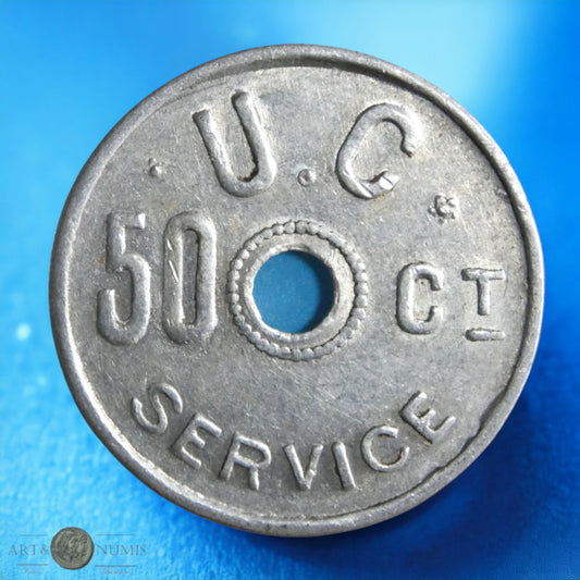 BELGIQUE - Jeton - Token - 50 Cents Union coopérative ouvrière de Liège, Aluminium