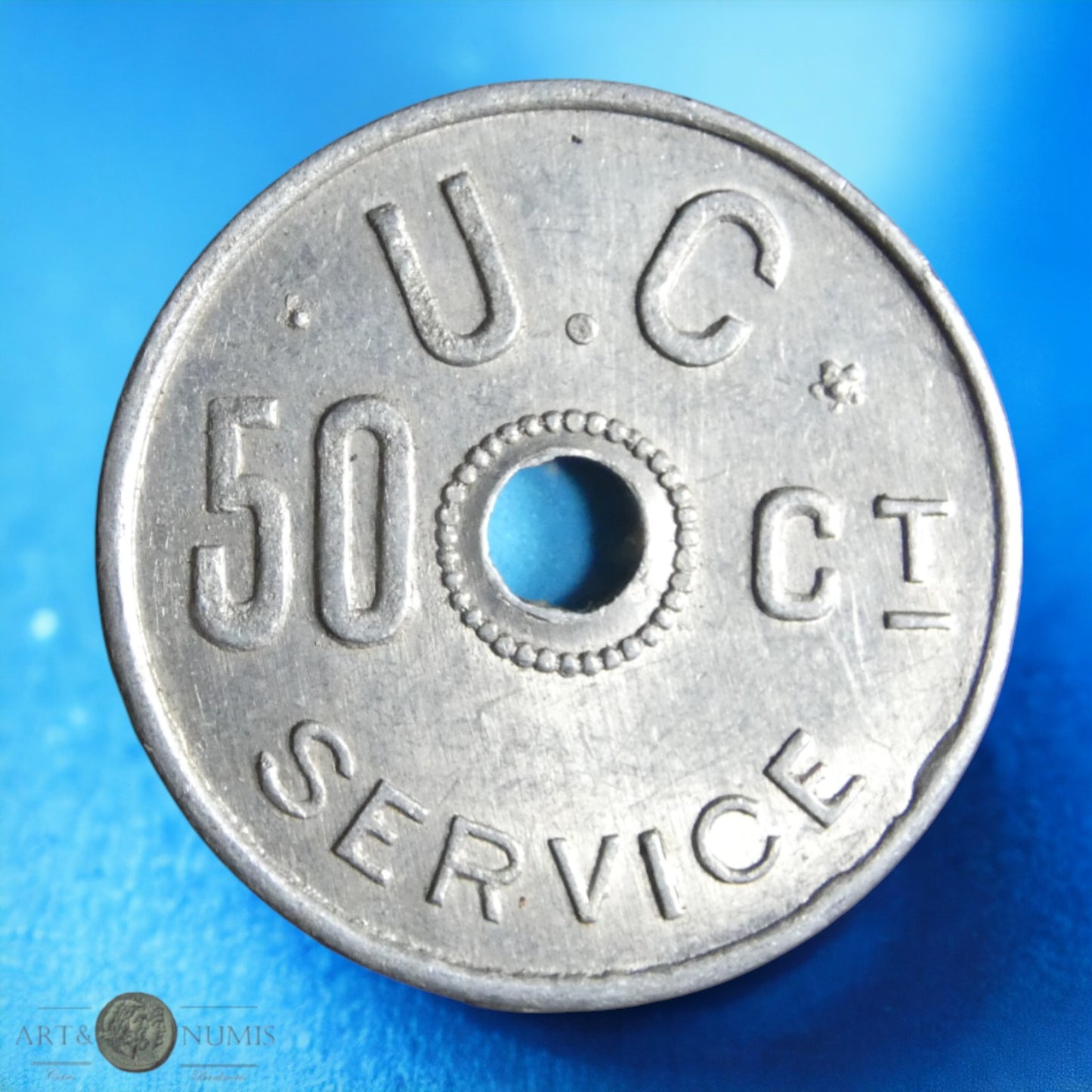 BELGIQUE - Jeton - Token - 50 Cents Union coopérative ouvrière de Liège, Aluminium