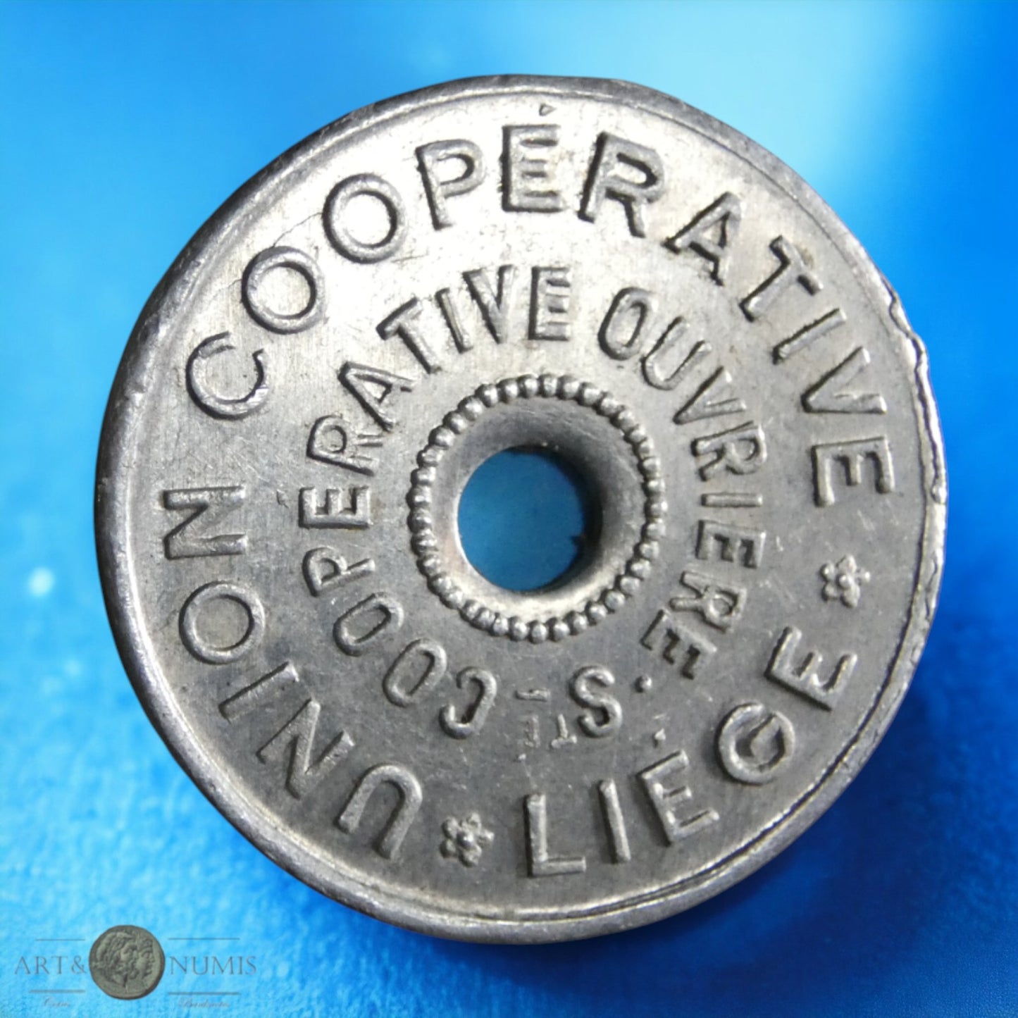 BELGIQUE - Jeton - Token - 50 Cents Union coopérative ouvrière de Liège, Aluminium