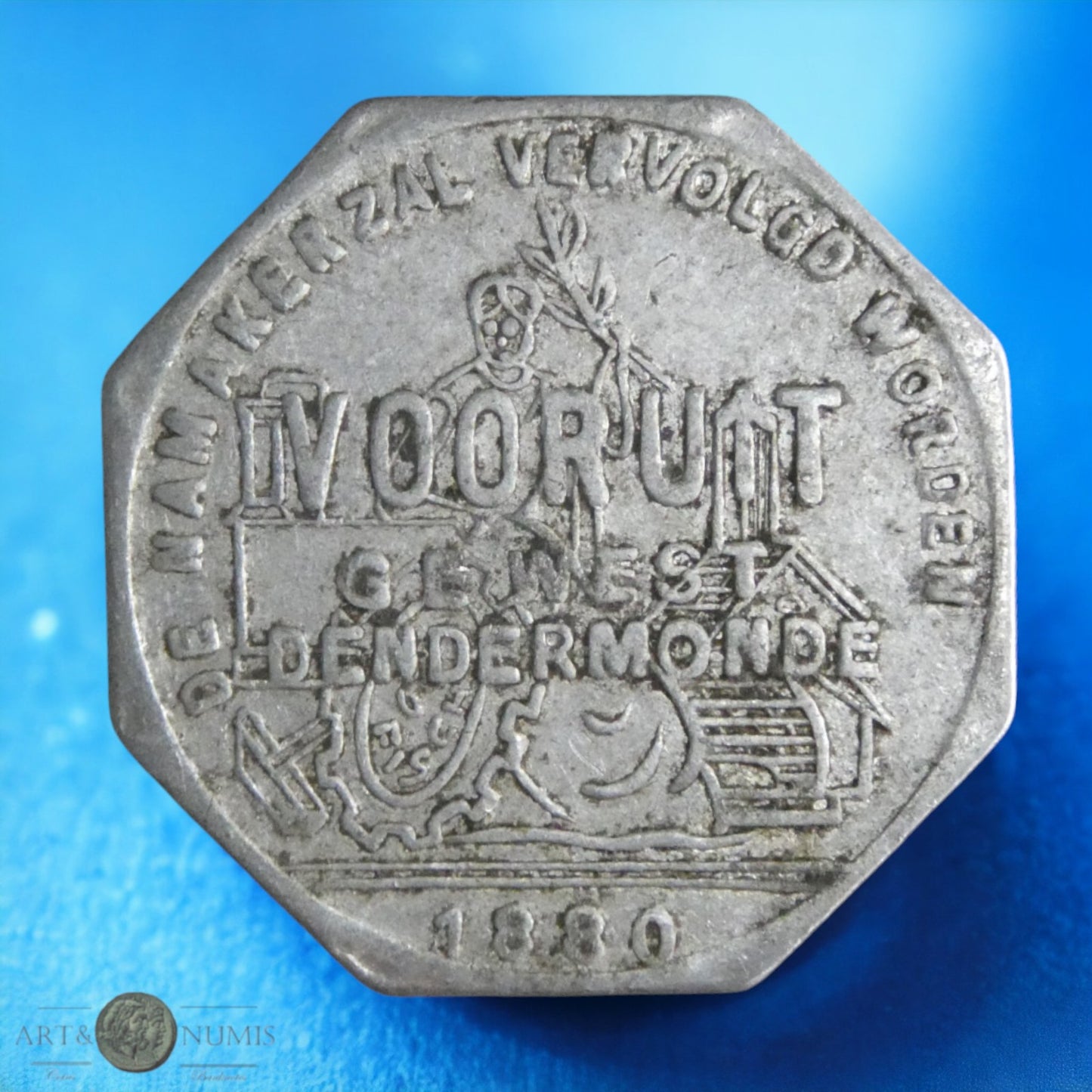 BELGIQUE - Jeton - Token - Vooruit Broodkaart 1880, Aluminium