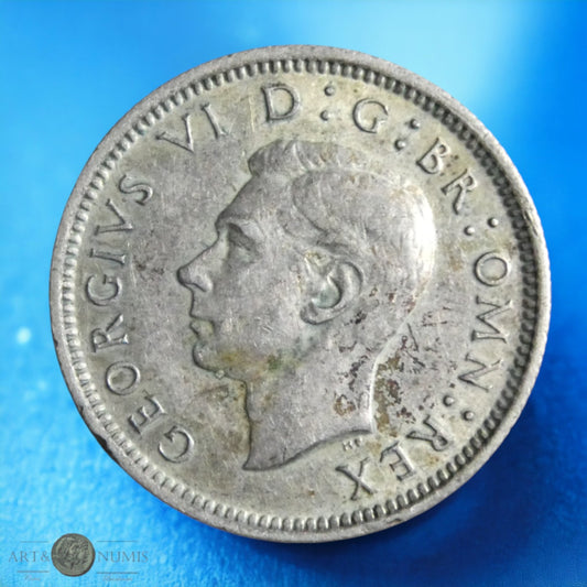 ROYAUME UNI - 6 Pence Georges VI 1943 KM.852
