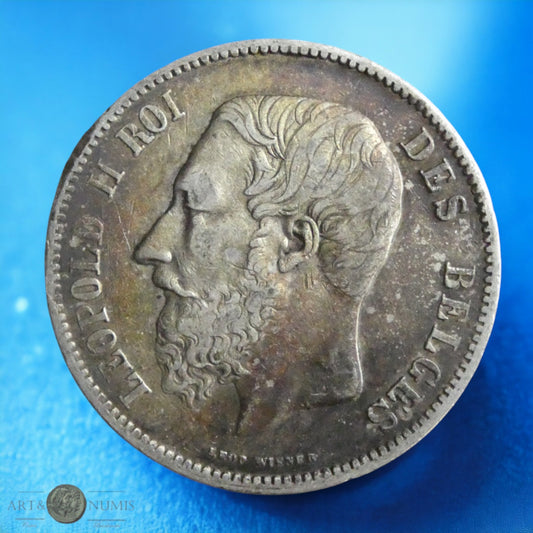 BELGIQUE - 5 Francs 1867 Léopold II KM.24