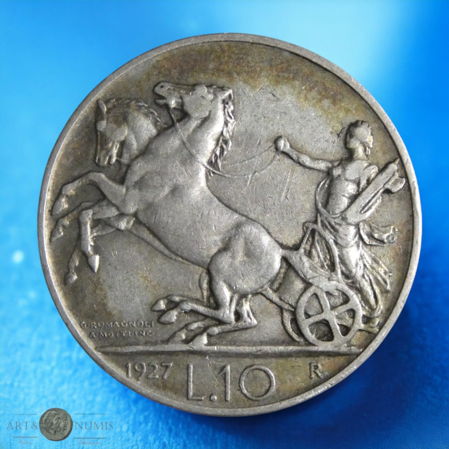 ITALIE - 10 Lire 1927 KM.68