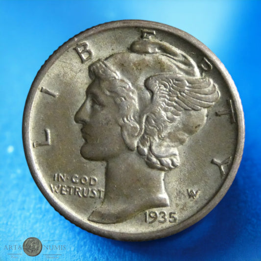USA - 10 Cents "Mercury Dime" 1935 Philadelphie KM.140