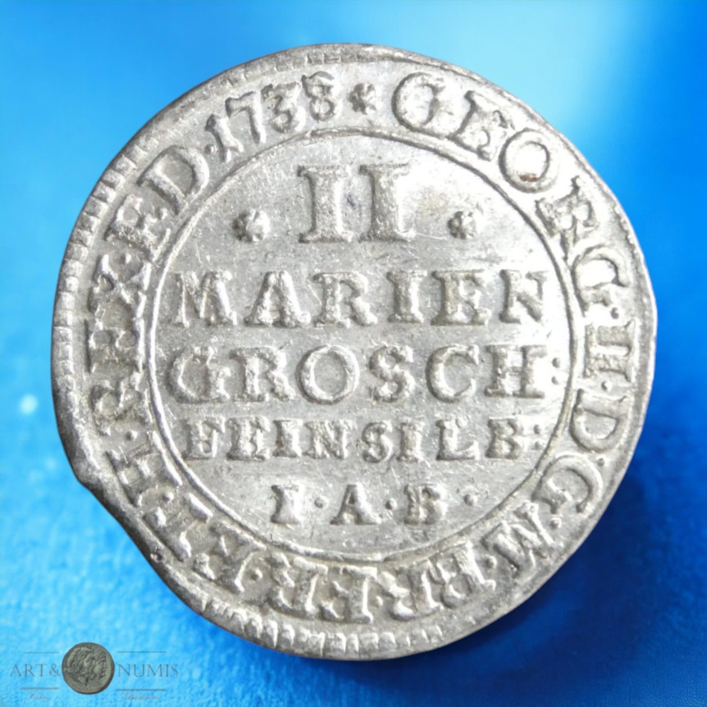 ALLEMAGNE - Braunschweig-Luneburg - 2 Mariengroschen 1738 à "l'homme sauvage"