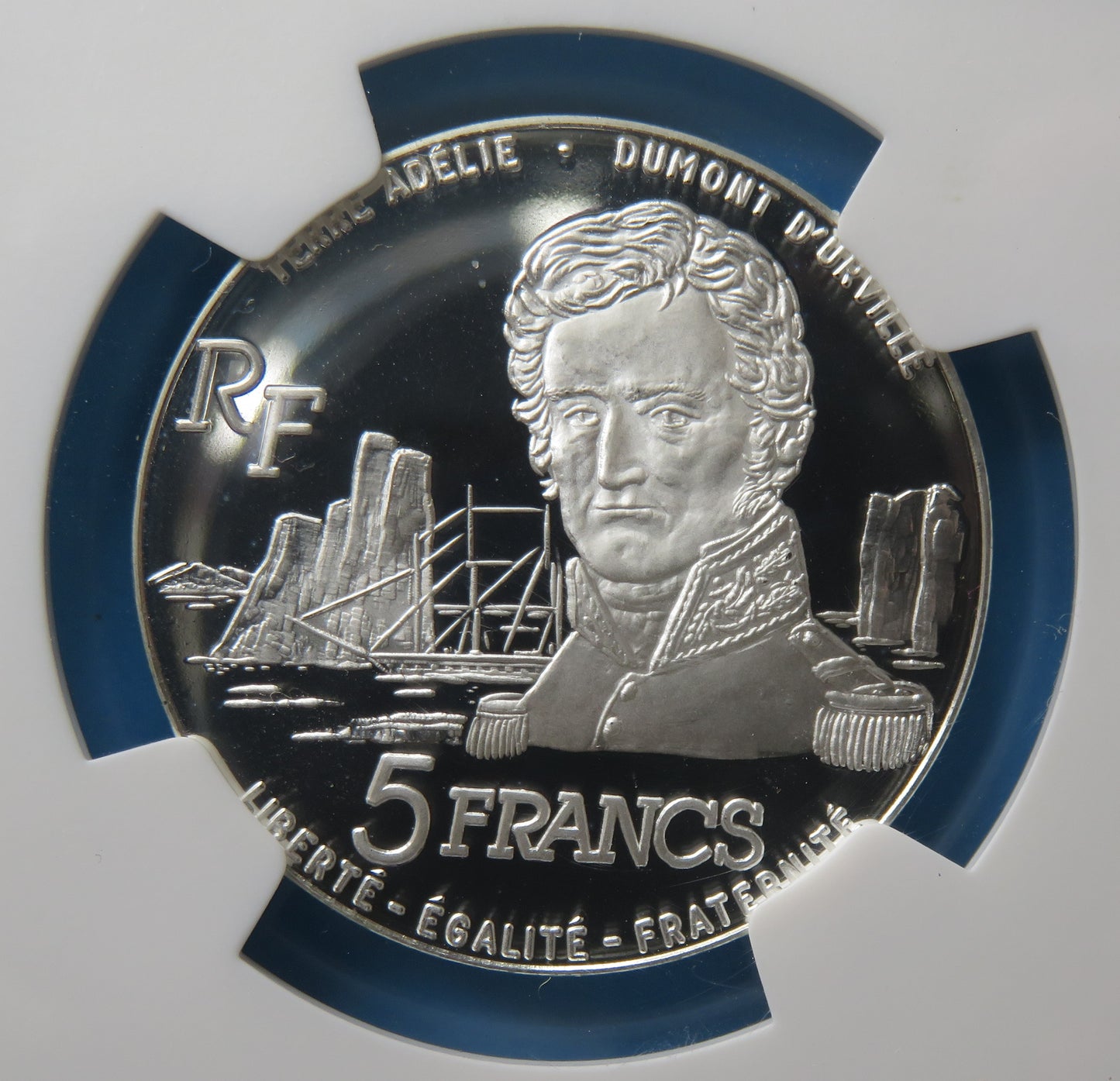 FRANCE - 5 Francs BE Terres Australes et Antarctiques 1992 G.C32 NGC PF69 ULTRA CAMEO TOP POP