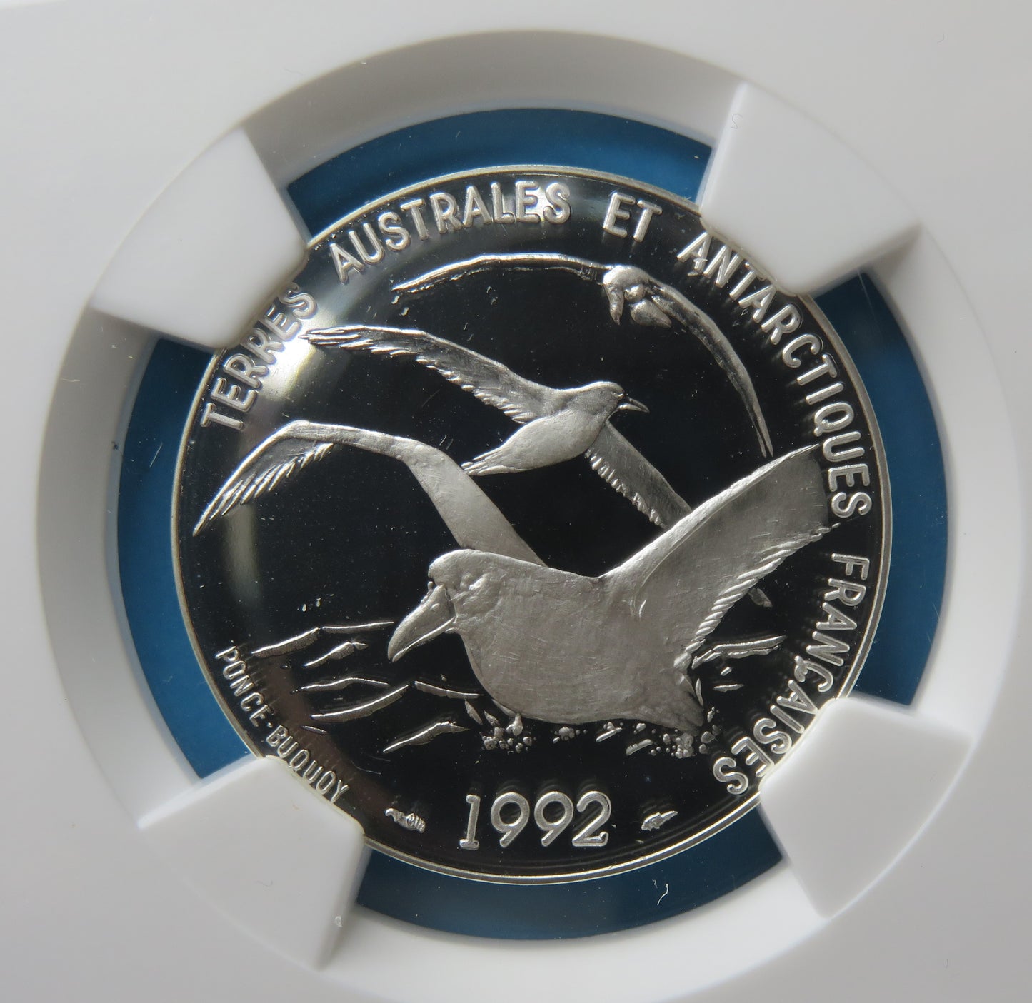 FRANCE - 5 Francs BE Terres Australes et Antarctiques 1992 G.C32 NGC PF69 ULTRA CAMEO TOP POP