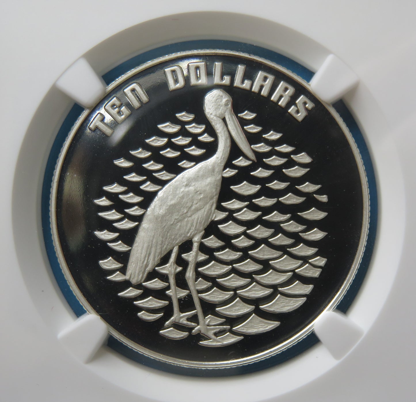 AUSTRALIE - AUSTRALIA - 10 Dollars Proof Jabiru Stork 1991 NGC PF69 ULTRA CAMEO KM.156