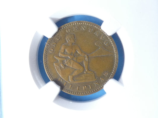 PHILIPPINES - 1 Centavo 1909 KM.163 AU58 BN