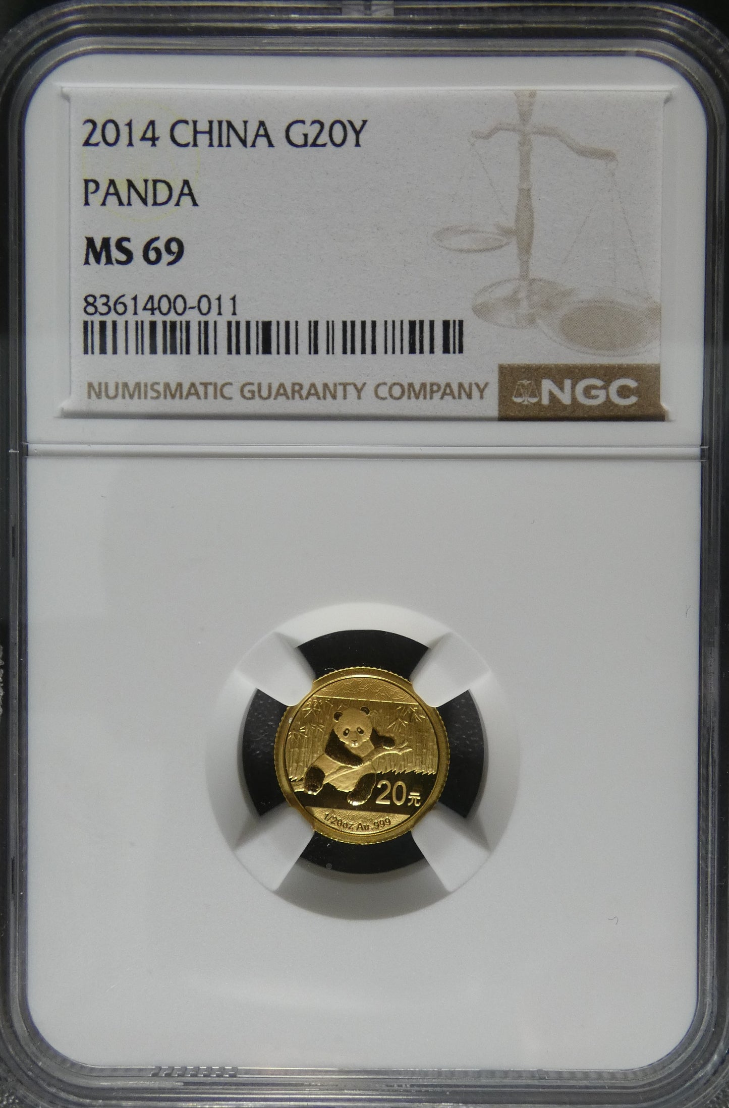 CHINE - CHINA - 20 Yuan Panda 2014 MS69