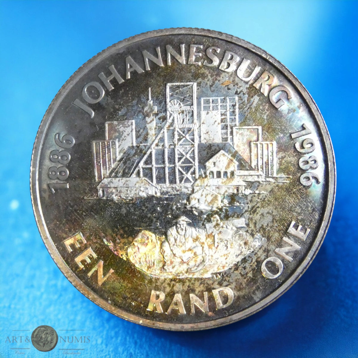 AFRIQUE DU SUD - 1 Rand Johannesburg 1986 Proof