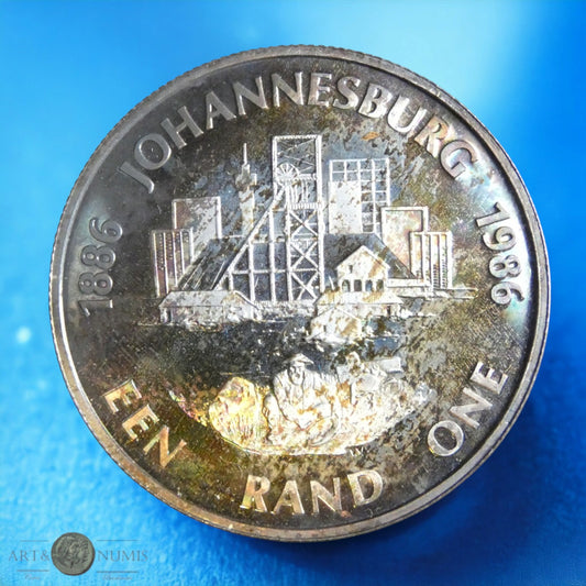 AFRIQUE DU SUD - 1 Rand Johannesburg 1986 Proof