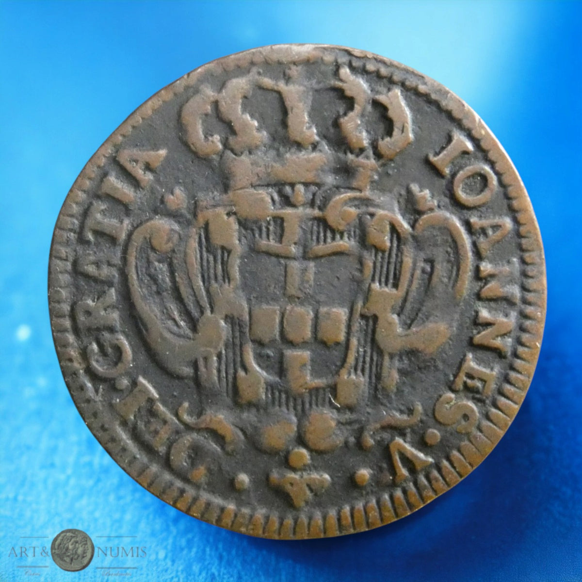 PORTUGAL - 3 Réis Jean V 1738 KM.225