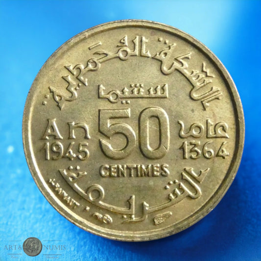 MAROC - 50 Centimes 1945 KM.40