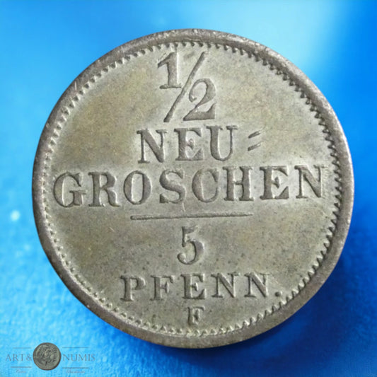 ALLEMAGNE - SAXE - 1/2 Neugroschen 1849 AKS.108