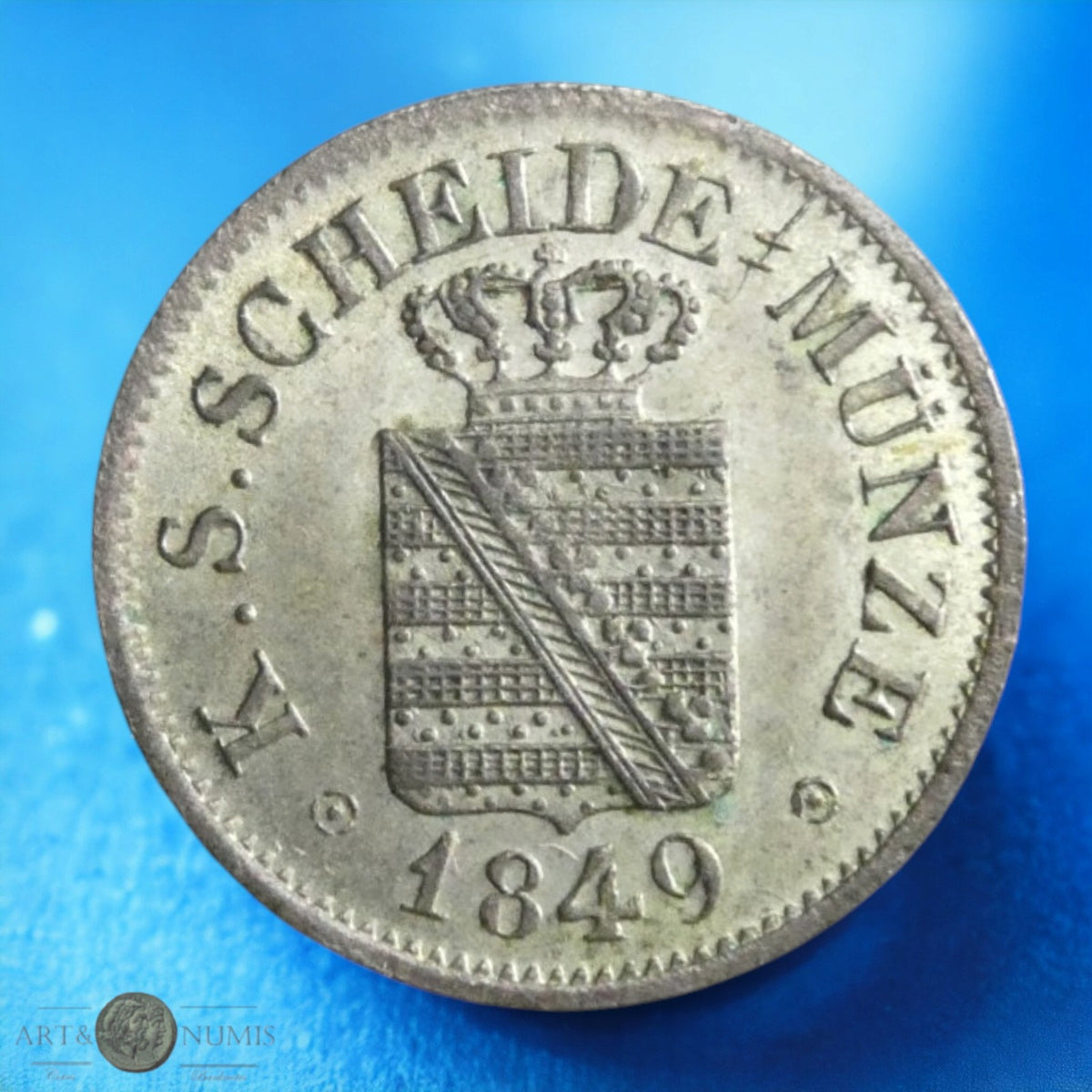 ALLEMAGNE - SAXE - 1/2 Neugroschen 1849 AKS.108