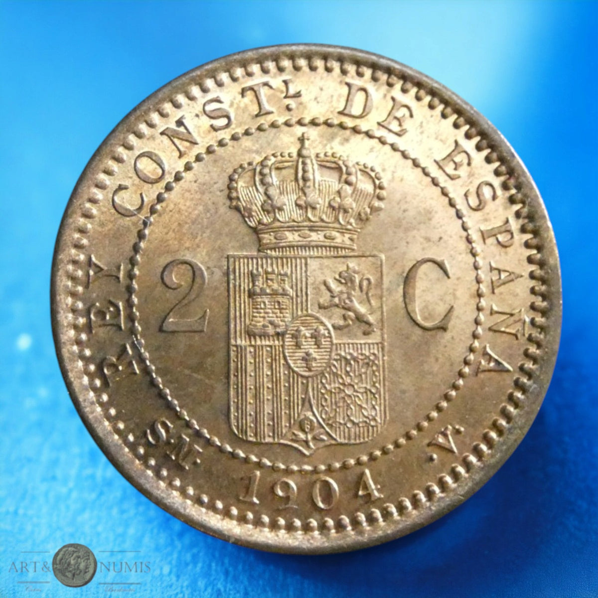 ESPAGNE - 2 Centimos 1904 SPL KM.722