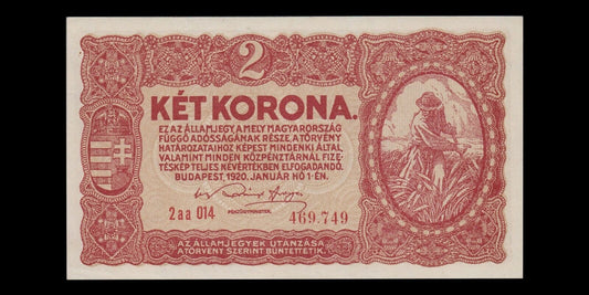 HONGRIE - 2 Korona 1920 P.58 NEUF / UNC