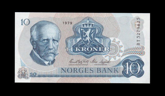 NORVÈGE - 10 Kroner 1979 P.36c pr.NEUF / UNC-