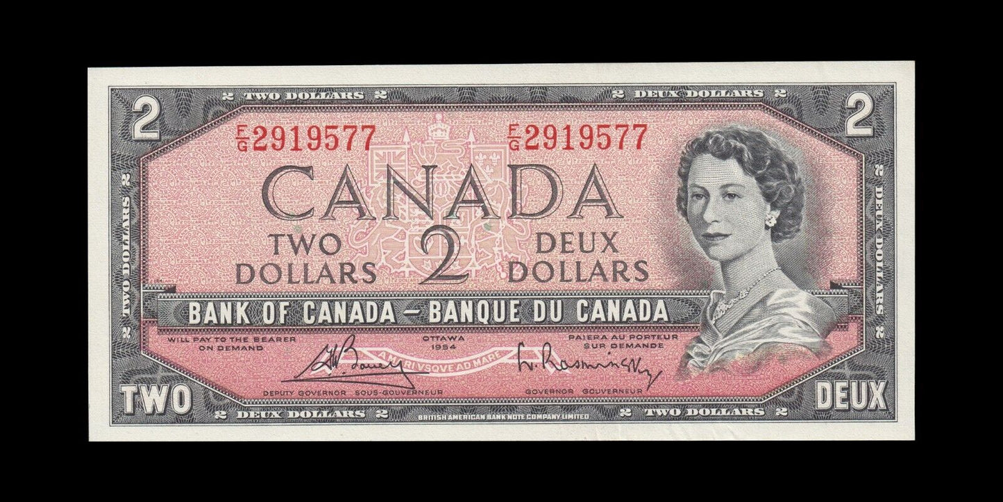 CANADA - 2 Dollars 1954 P.76c SUP+ / AU-