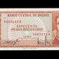 BOLIVIE - 50 Pesos Bolivianos 1962 P.162a SPL+