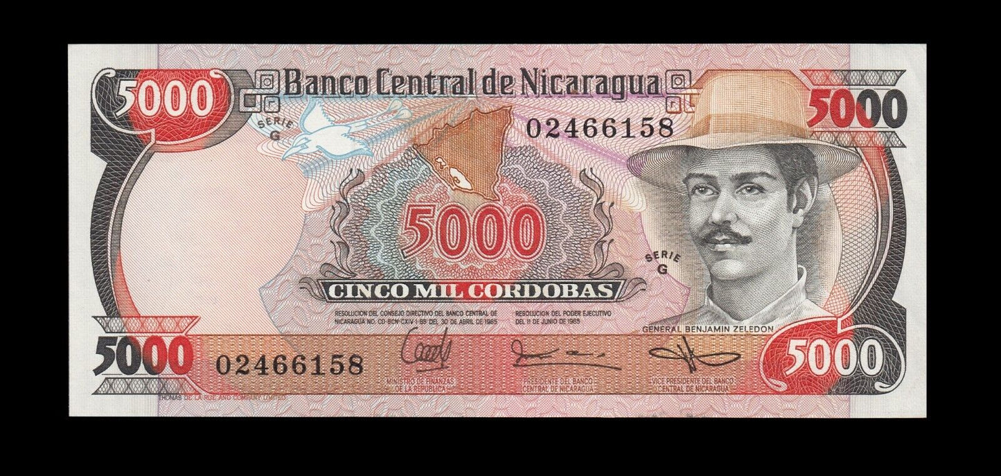 NICARAGUA - 5000 Cordobas 1985 P.146 pr.NEUF