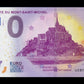 BILLET EURO SOUVENIR TOURISTIQUE 0€ 2020-3 ABBAYE DU MONT-SAINT-MICHEL NEUF