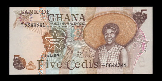 GHANA - 5 Cedis 1977 P.15b NEUF