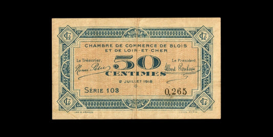 FRANCE - Chambre de Commerce, Blois (Loir-et-Cher) 50 Centimes 1918 JP.28.09 TB