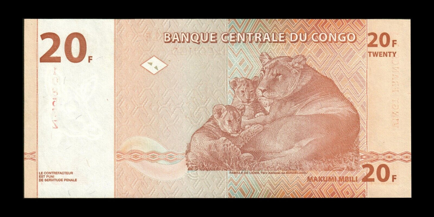 CONGO (Republic) - 20 Francs 1997 P.88A NEUF / UNC