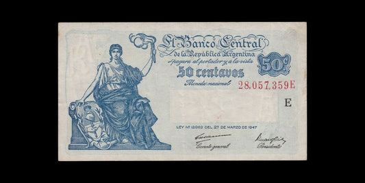 ARGENTINE - ARGENTINA - 50 Centavos 1947 P.256 TTB+ / VF+