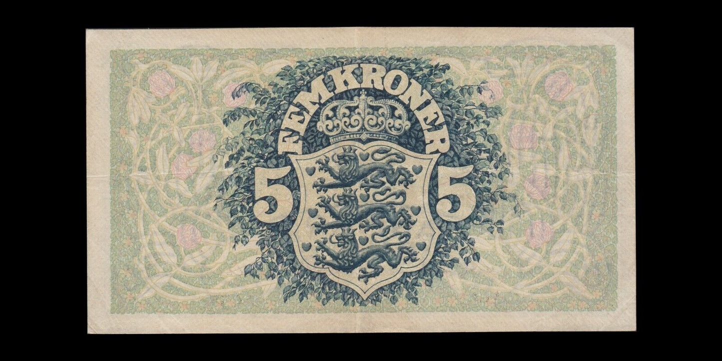 DANEMARK - DENMARK - 5 Kroner 1942 P.30h Sieg 102 TTB+ / VF+