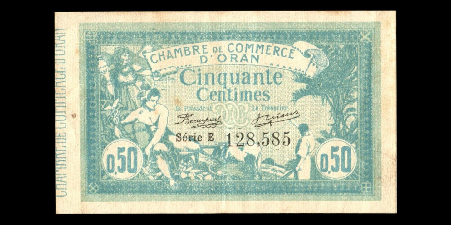 ALGÉRIE - ALGERIA - 50 Centimes Oran 1915, Série E, JP.141.01 TTB+ / VF+