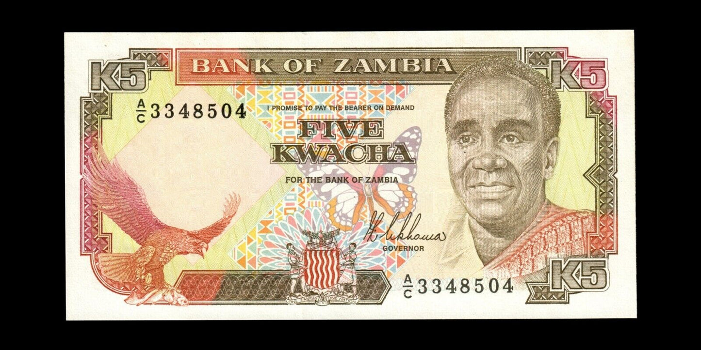 ZAMBIE - ZAMBIA - 5 Kwacha (1989) P.30a pr.NEUF / UNC-