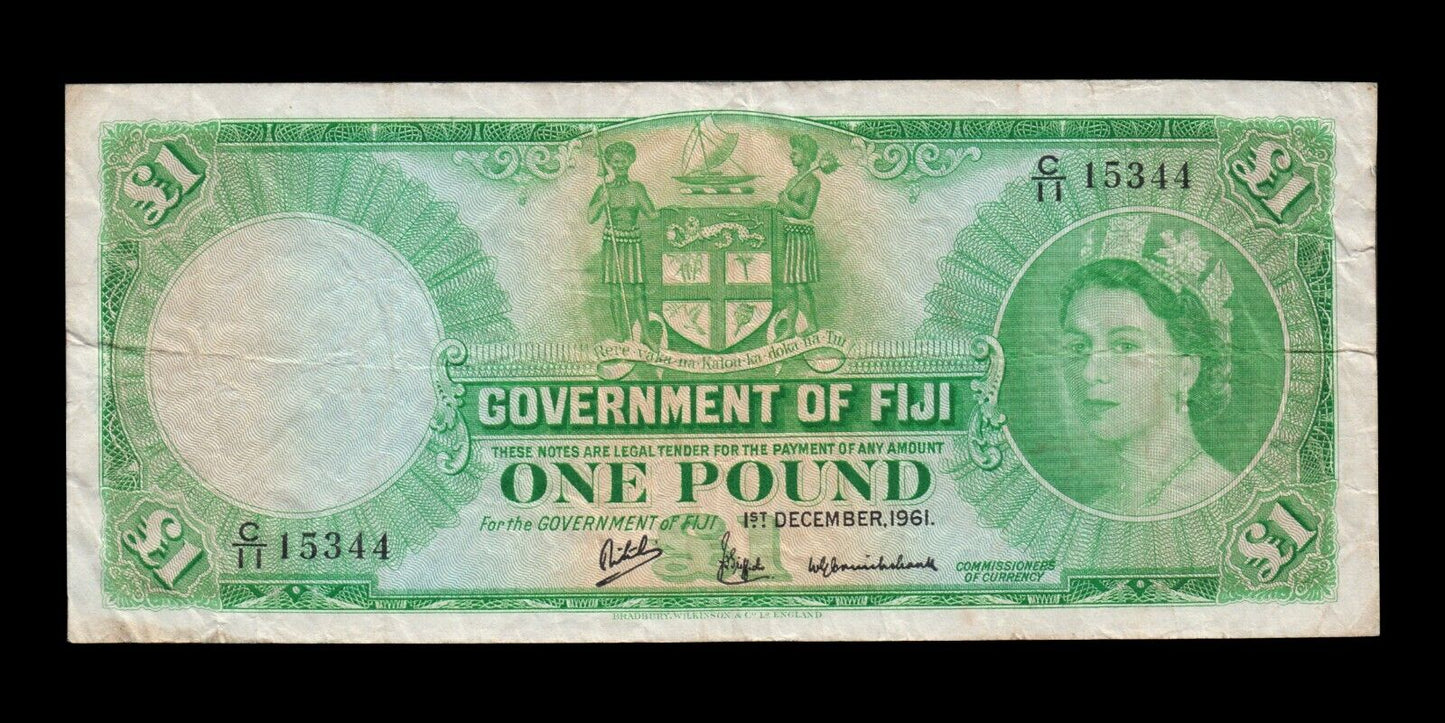 FIDJI - FIJI - 1 Pound 1961 P.53d TB / F