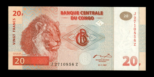 CONGO (Republic) - 20 Francs 1997 P.88A NEUF / UNC