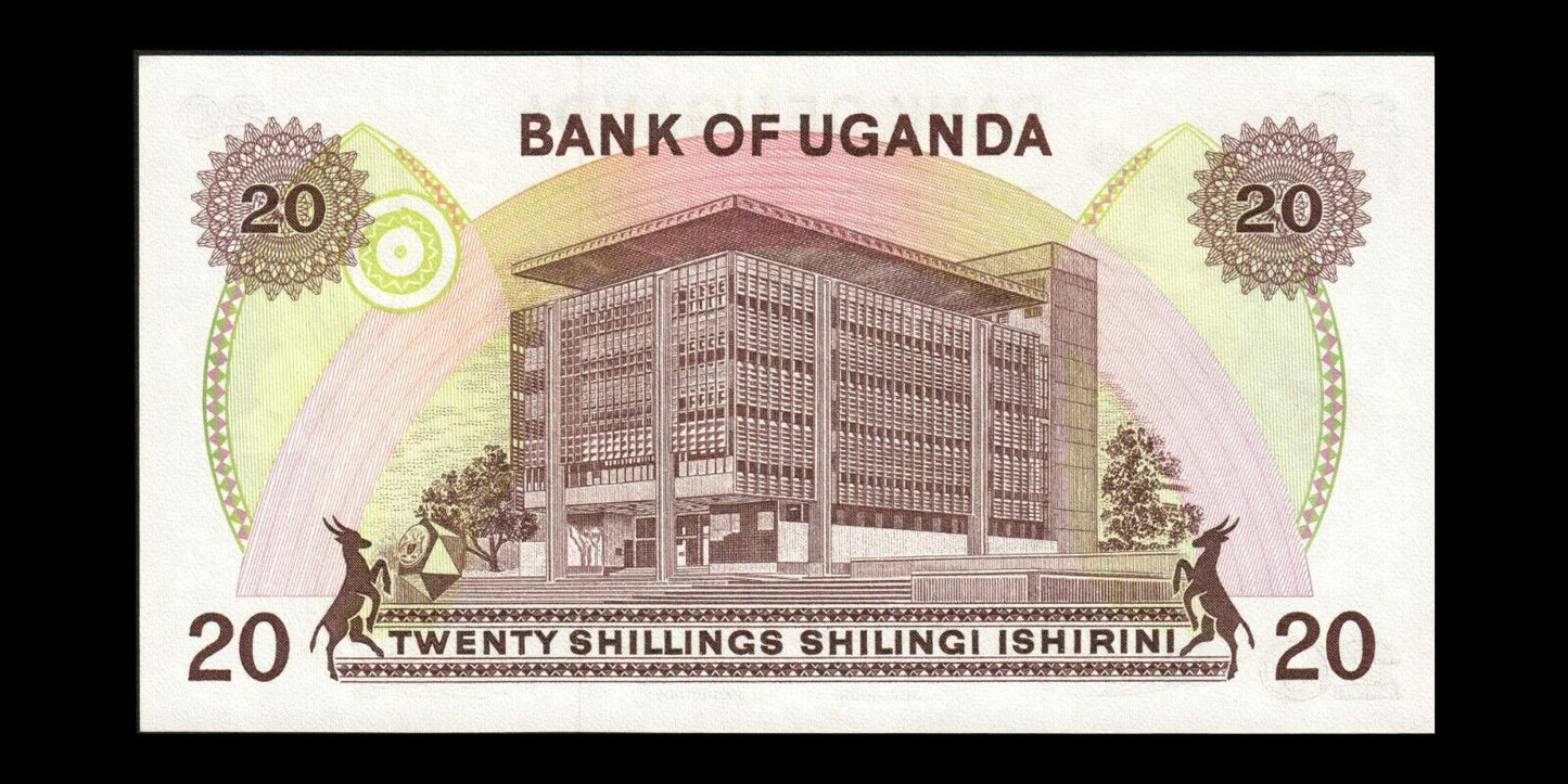 OUGANDA - UGANDA - 20 Schillings (1973) P.7c NEUF / UNC