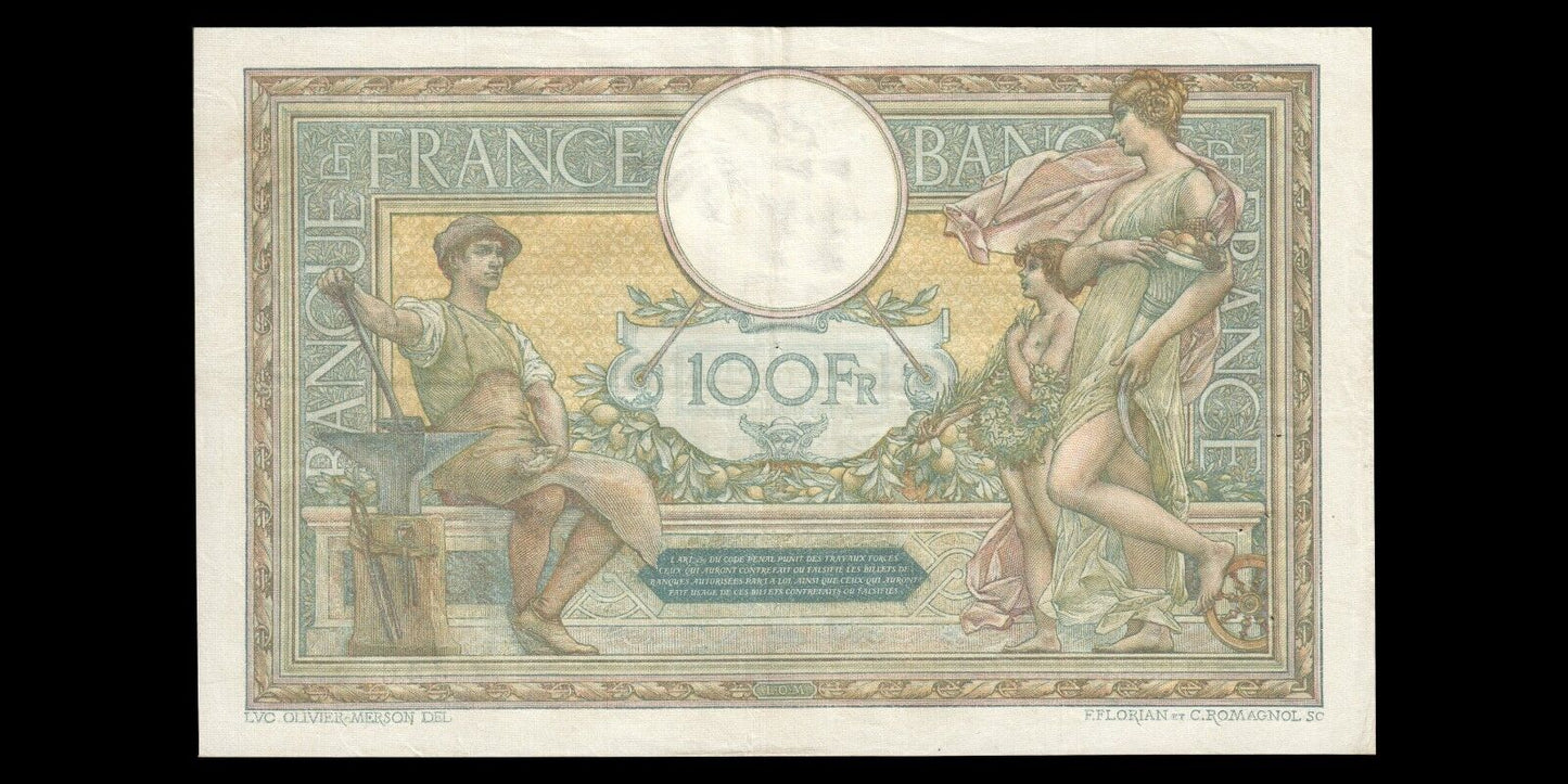 FRANCE - 100 Francs Merson 1922 F.23.15, P.71c TTB+ / VF+