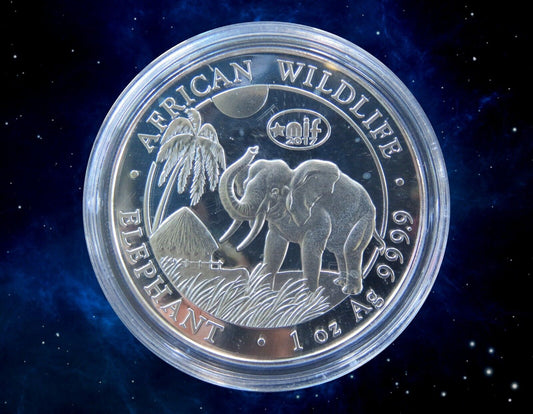 SOMALIE - SOMALI - 1 Oz 100 Shillings Elephant 2017 MIF Edition