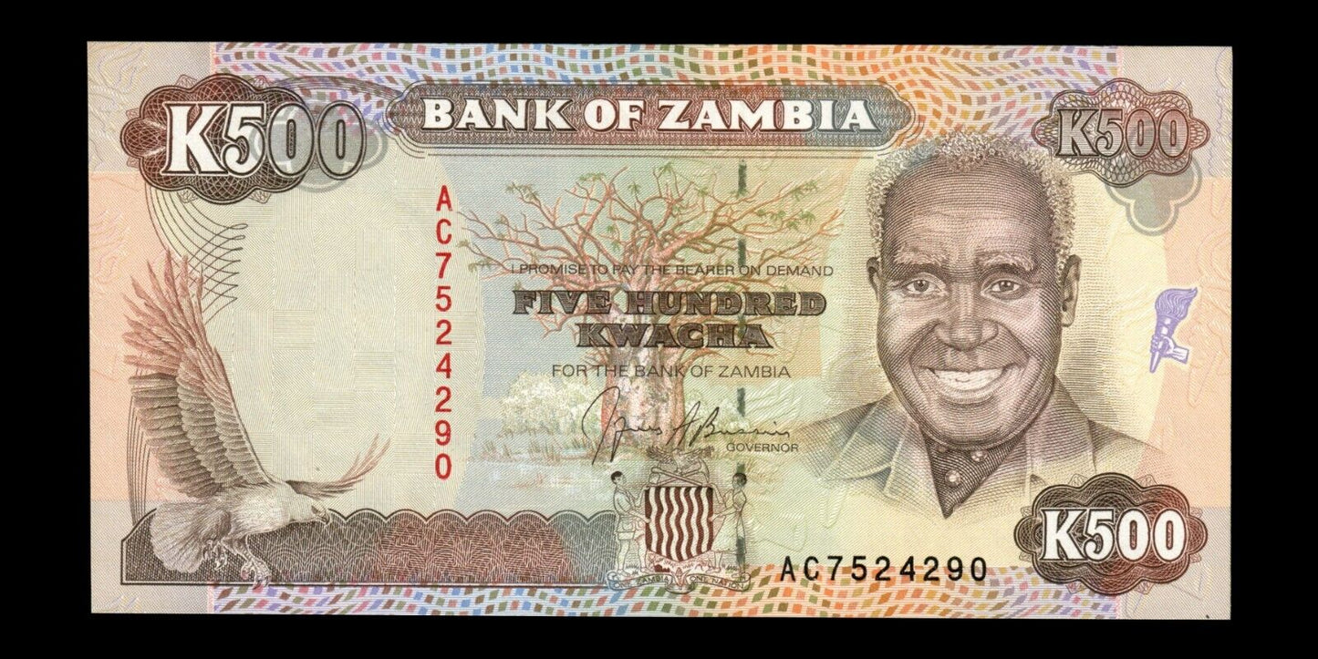 ZAMBIE - ZAMBIA - 500 Kwacha (1991) P.35a NEUF / UNC