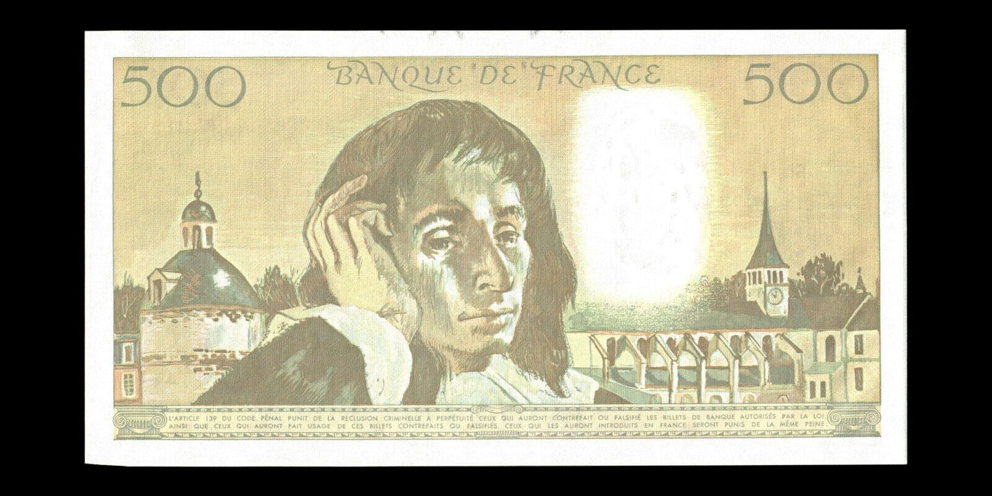 FRANCE - 500 Francs Pascal 1988 F.71.38 P.156g pr.NEUF / UNC-