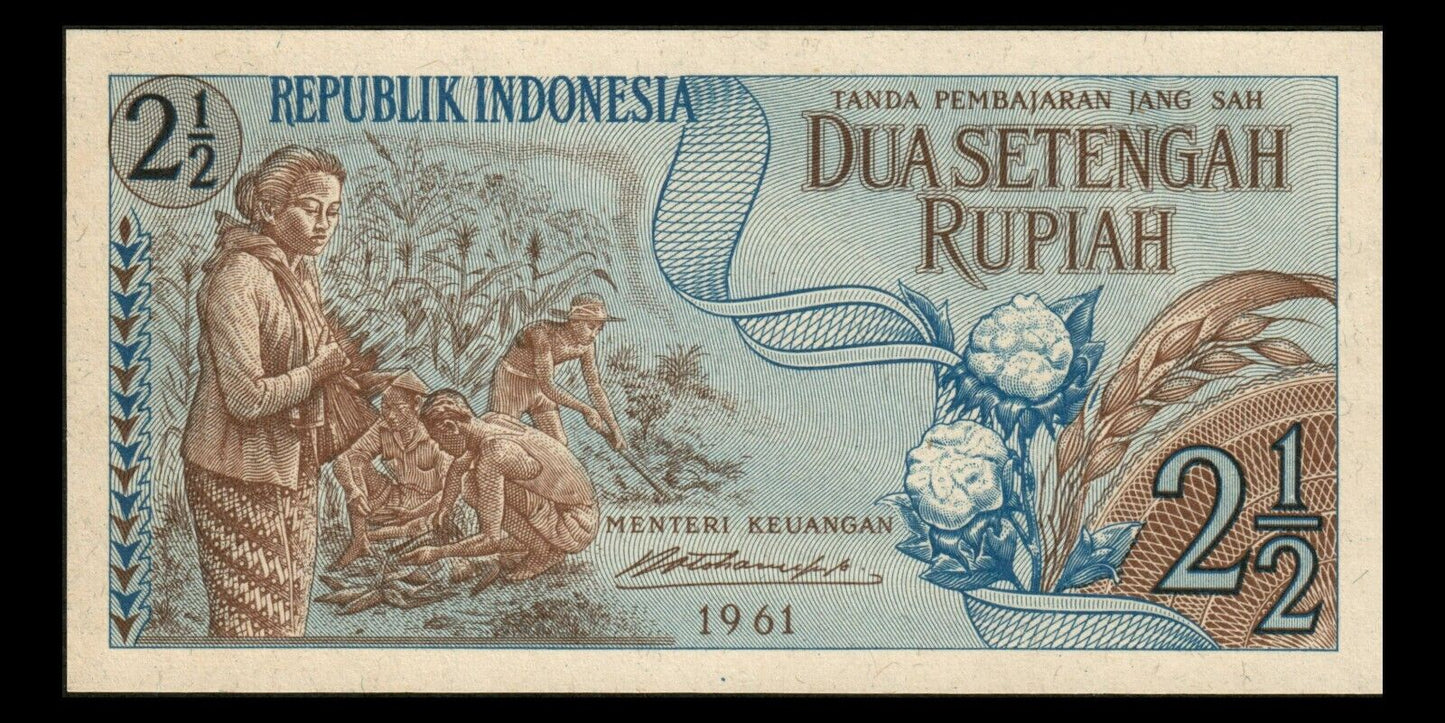 INDONÉSIE - INDONESIA - 2 1/2 Rupiah 1961 P.79 NEUF / UNC