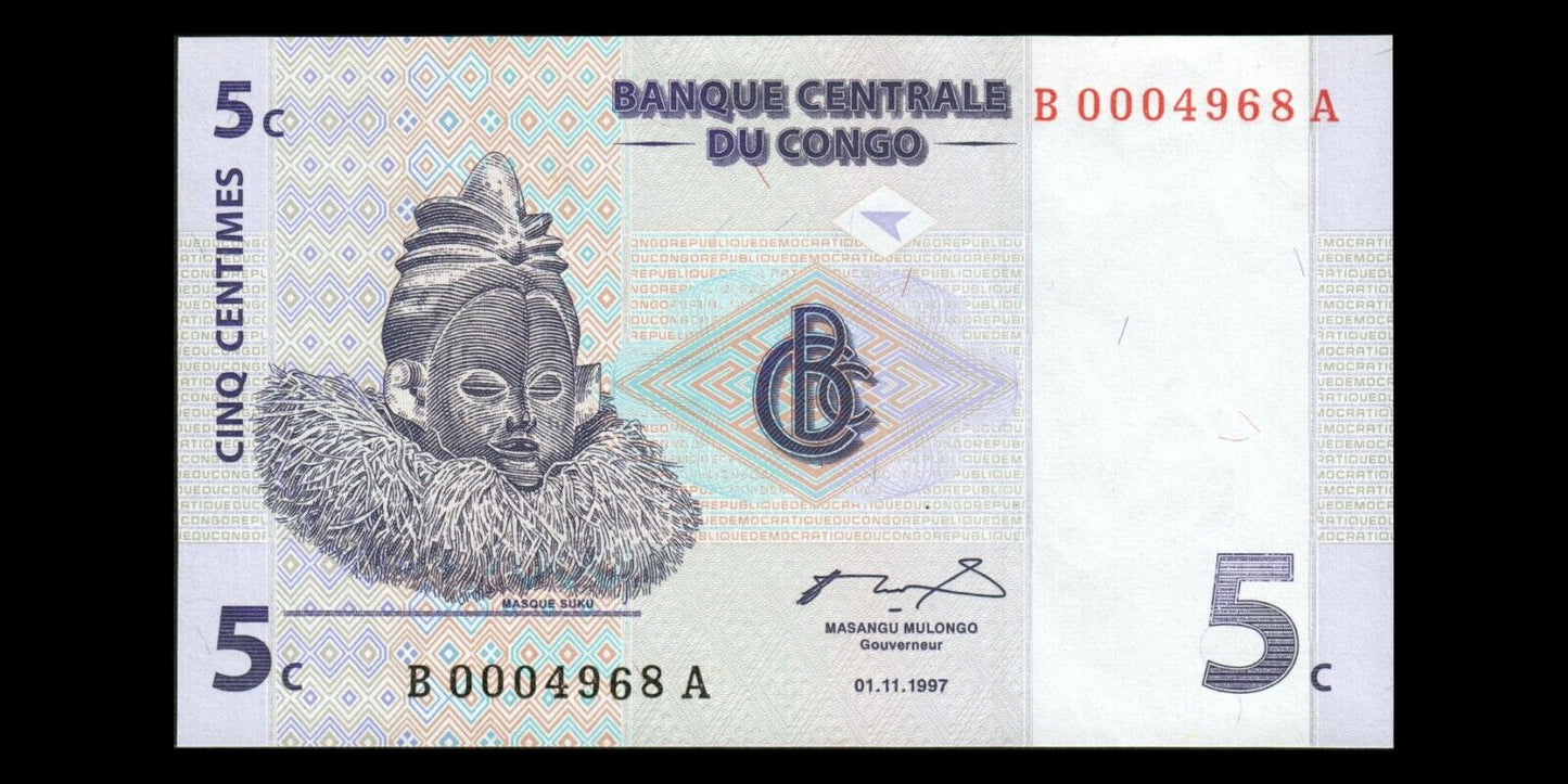 CONGO (Republic) - 5 Centimes 1997 P.81a NEUF / UNC