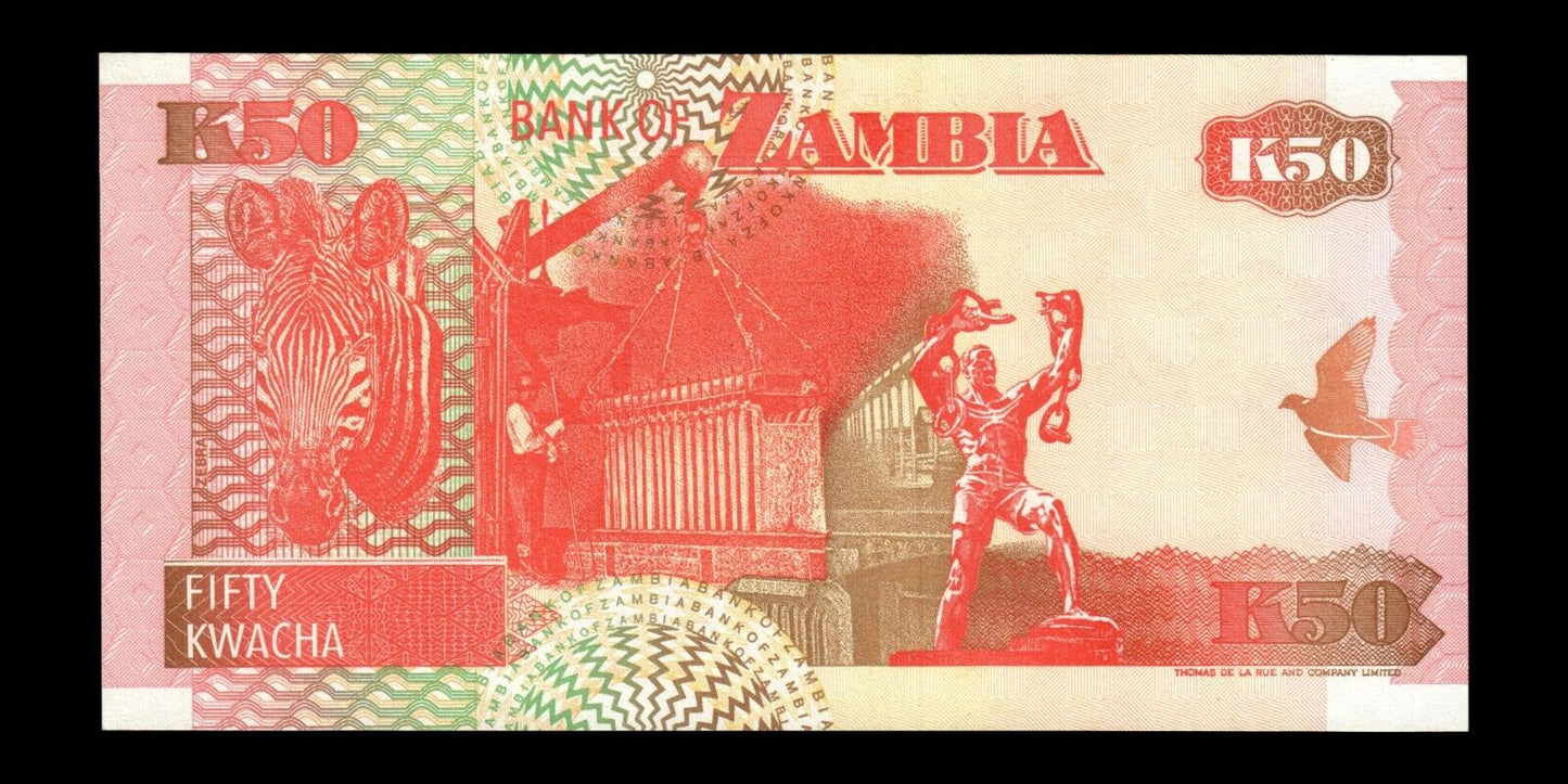 ZAMBIE - ZAMBIA - 50 Kwacha 1992 P.37b NEUF / UNC