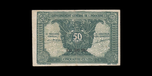 INDOCHINE FRANÇAISE - FRENCH INDOCHINA - 50 Cents (1942) P.91a TB / F