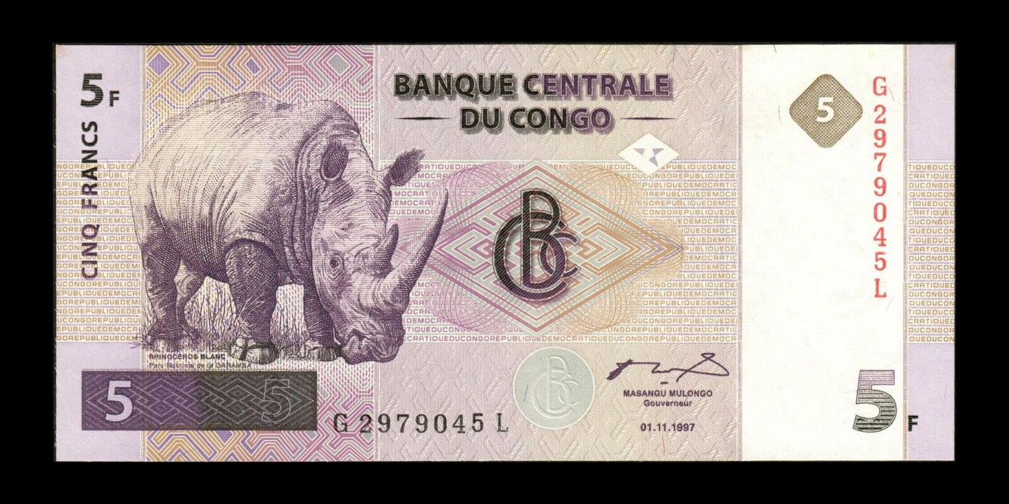 CONGO (Republic) - 5 Francs 1997 P.86A NEUF / UNC