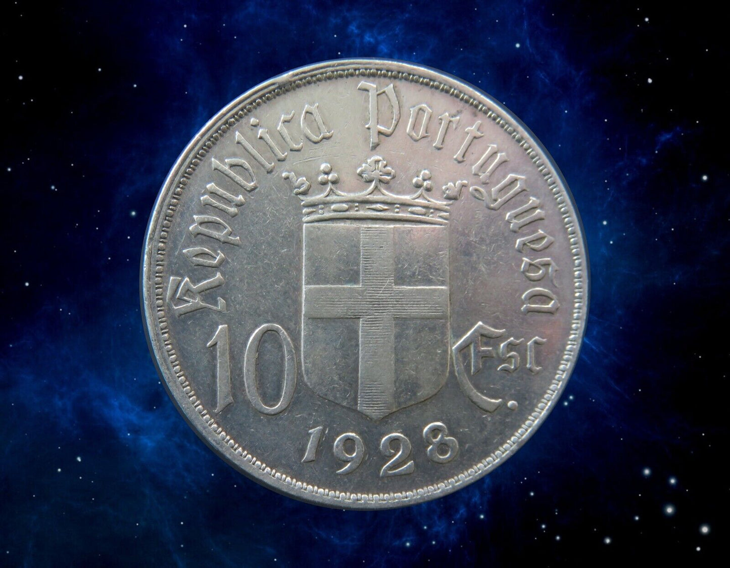 PORTUGAL - 10 Escudos 1928 Bataille d'Ourique KM.579